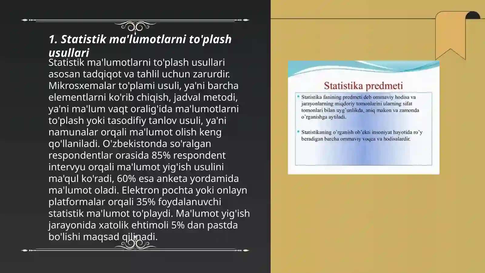 Statistika predmedi va uslubi 3