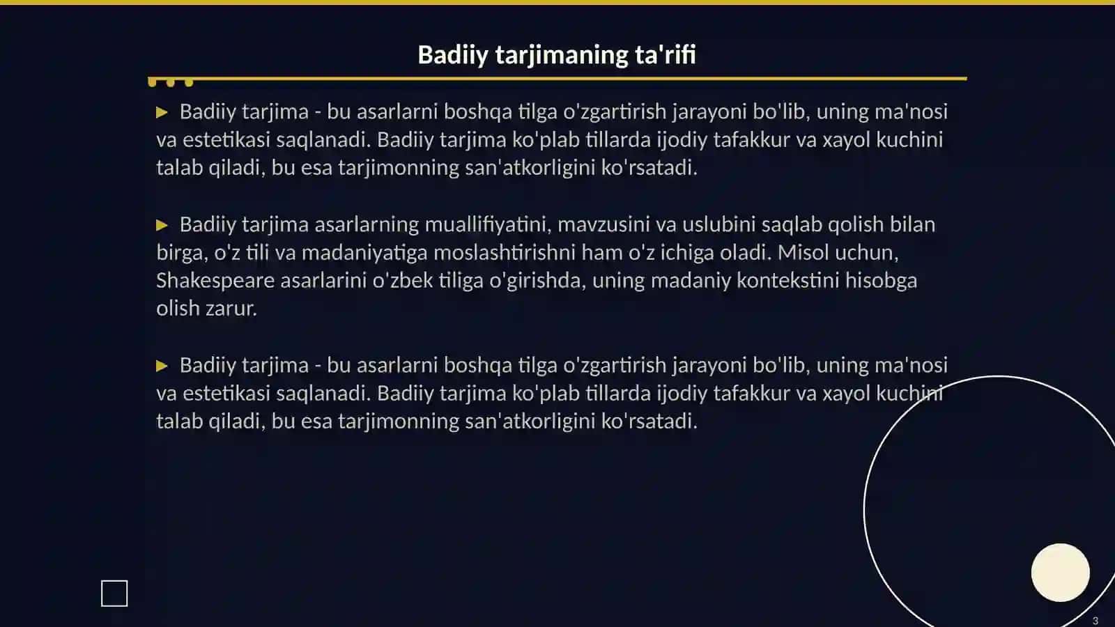 Badiiy tarjima masalalari 3