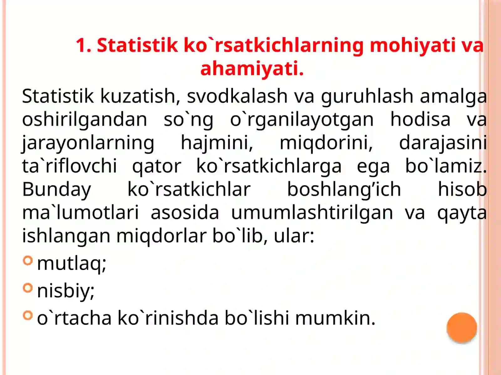 Tasviriy statistika ko’rsatkichlari 3