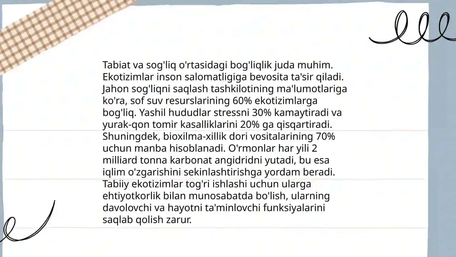 Tabiatning sog'lomlashtiruvchi kuchlari va gigenik omilar 3