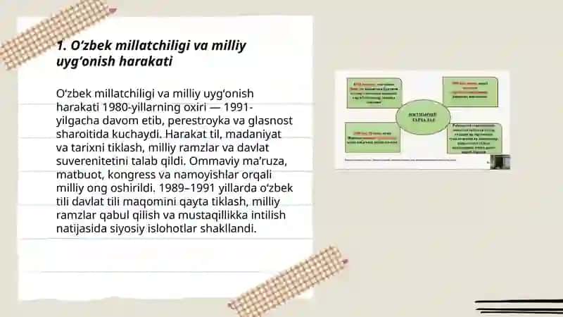 Oʻzbek millatchiligi va milliy uygʻonish harakati 3