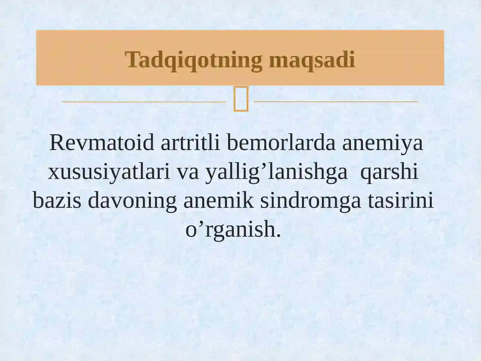 Revmatoidartritda anemiya va unga bazis davoning ta'siri 3