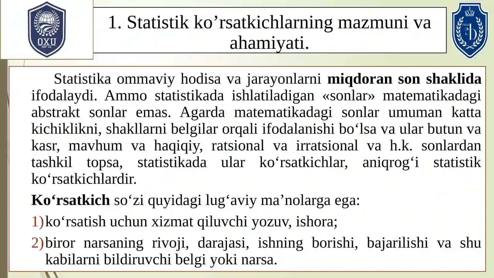 Statistikko’rsatkichlar, jadvallar va grafiklar 3