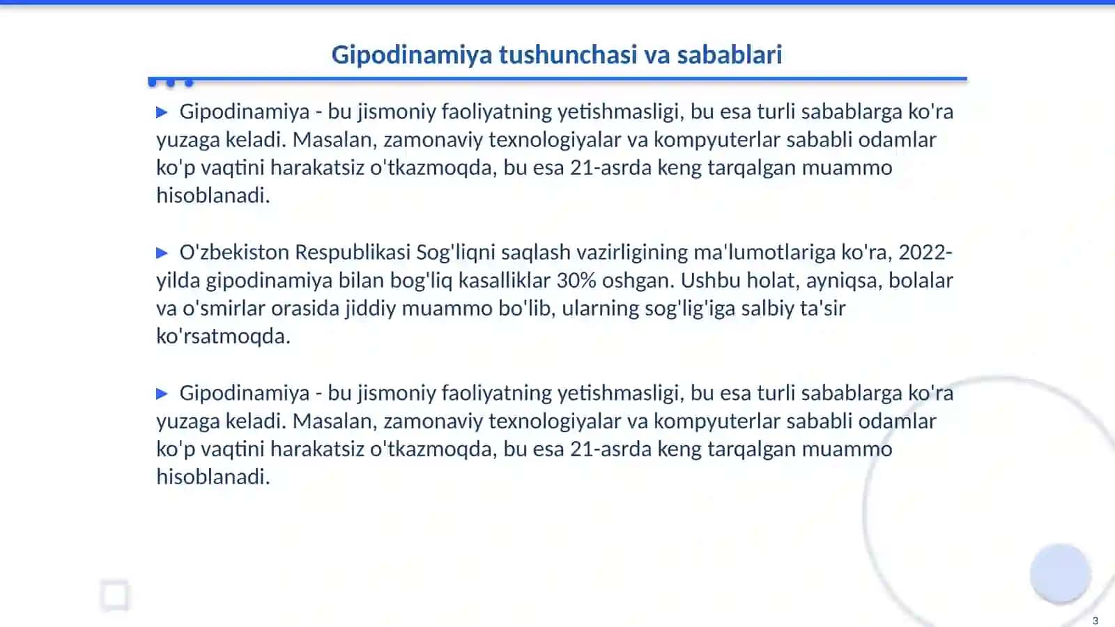 Gipodinamiya va giperdinamiya muammolari 3