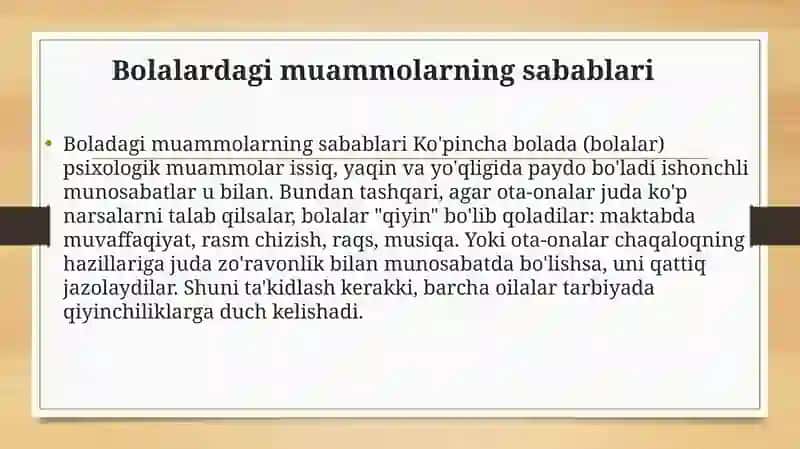 Bolalardagi psixologik muammolar 3