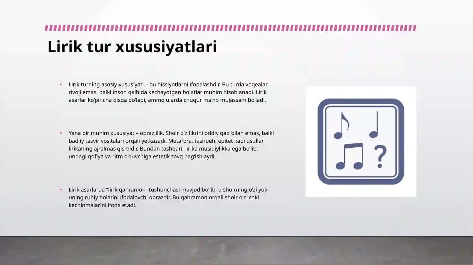 Lirik tur va uning janrlari 3