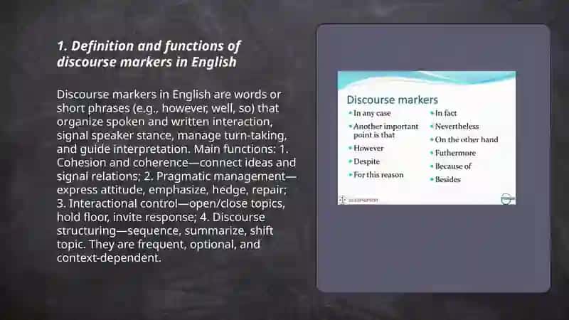 Discourse markers 3