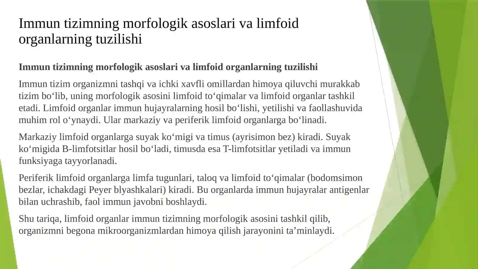 Immunjarayonlarning morfologik asoslari 3