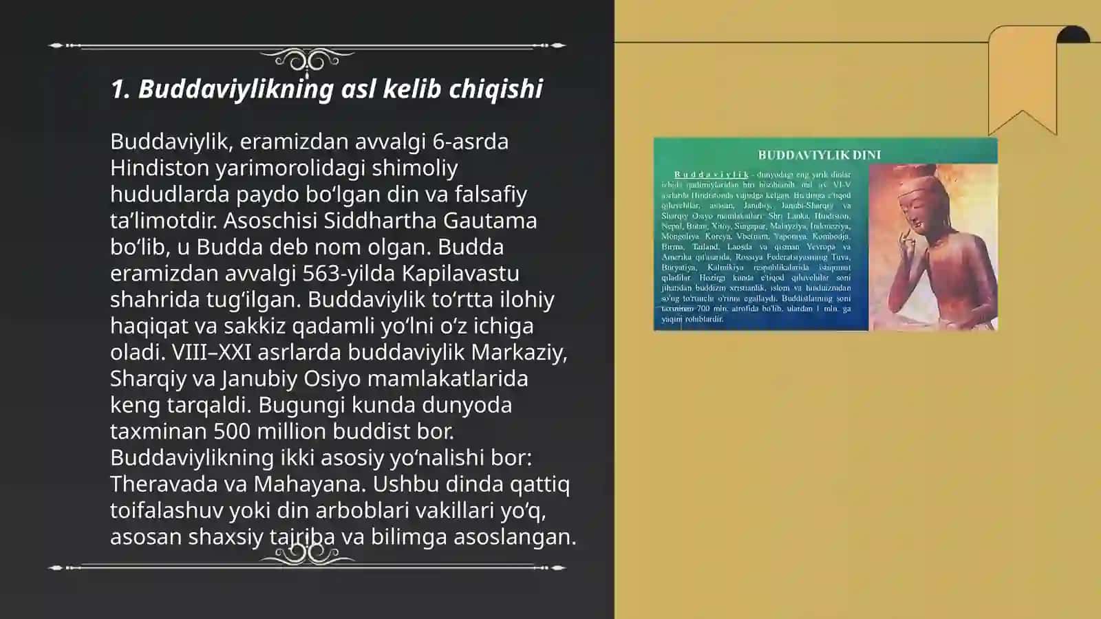 Buddaviylik dini ta'limoti va manbasi 3