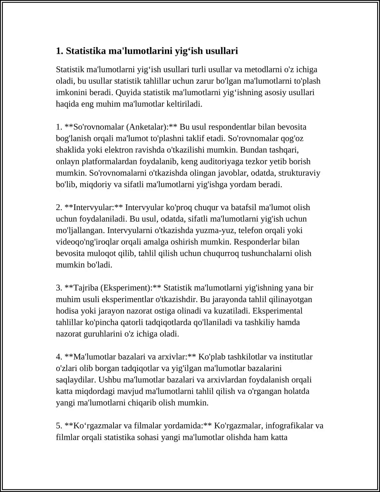 STATISTIKA FANINING USULLARI 3