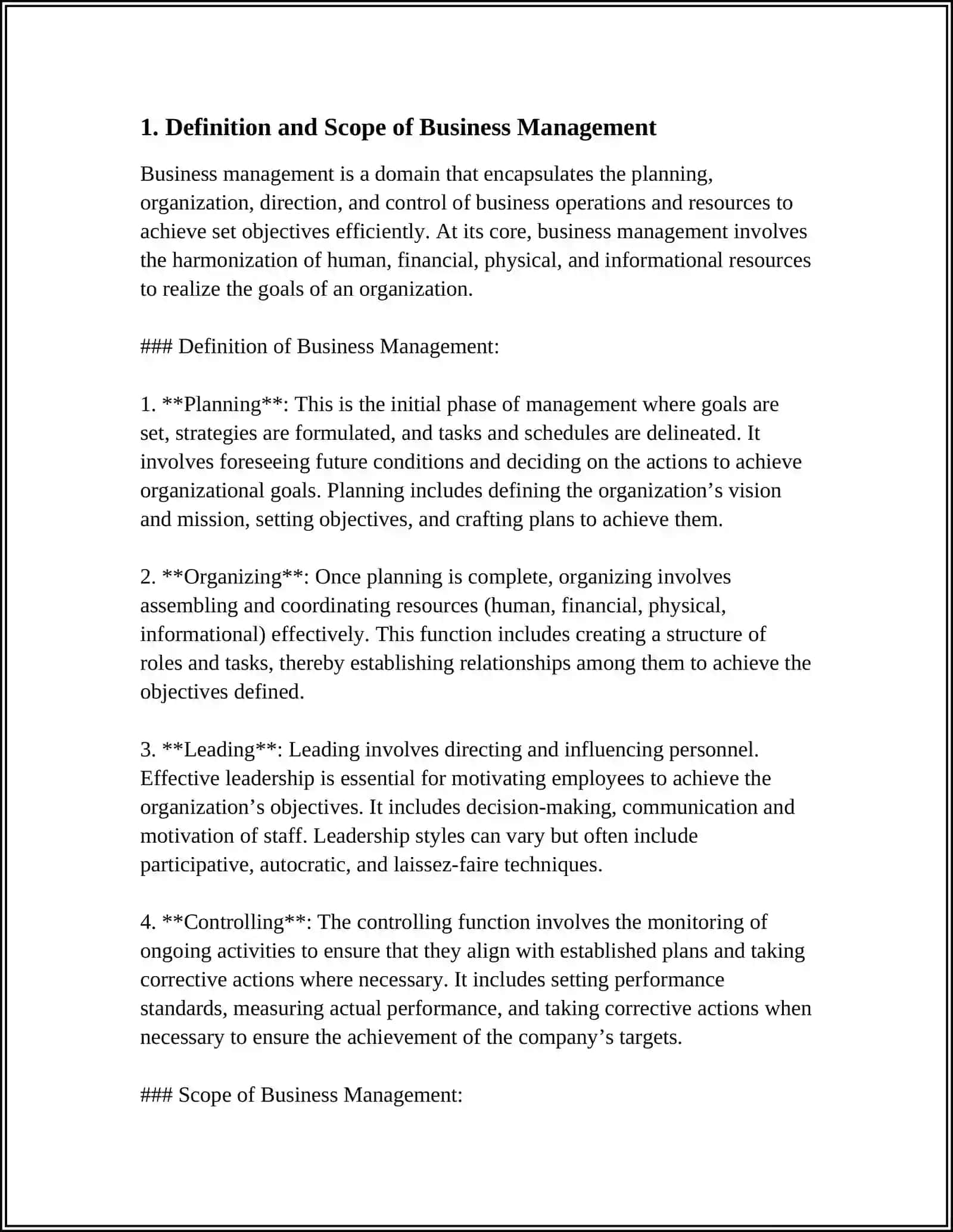 Basics of Business and Public Management 3