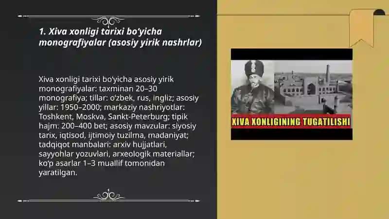 Xiva xonligi tarixiga oid yirik nashrlar 3