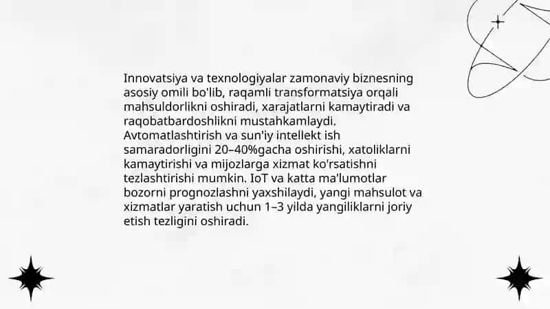 Zamonaviy biznesni rivojlanishining asosiy omili 3