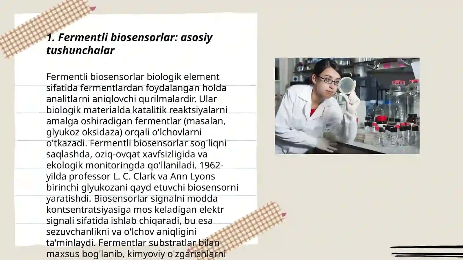 Fermentli biosensorlarning tibbiyotdagi o'rni 3