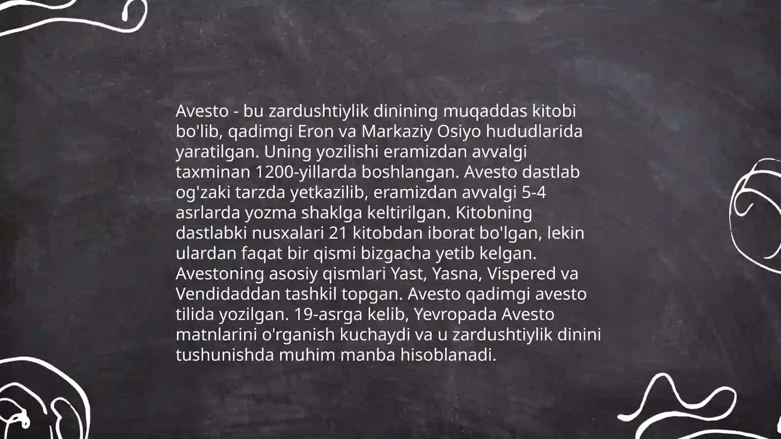 “Avesto” kitobi va tarixi haqida 3