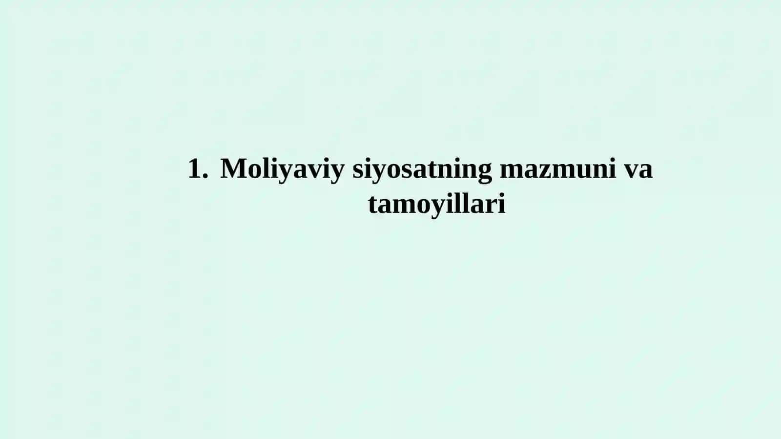 Moliyaviy siyosat 3