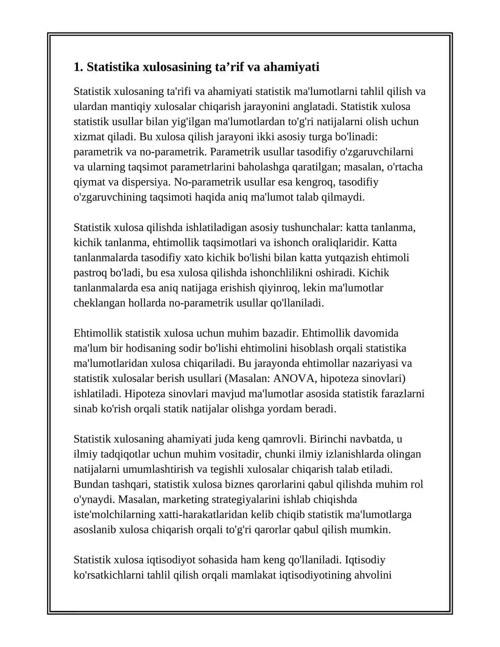 STATISKA XULOSA 3
