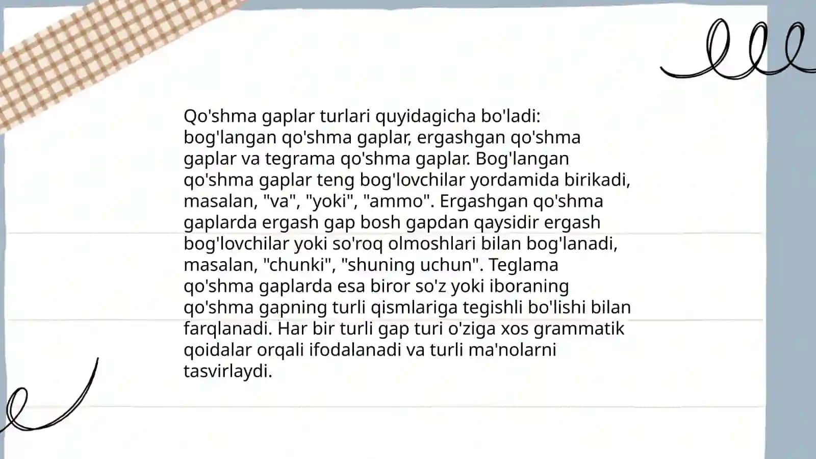 Qo'shma gaplar 3