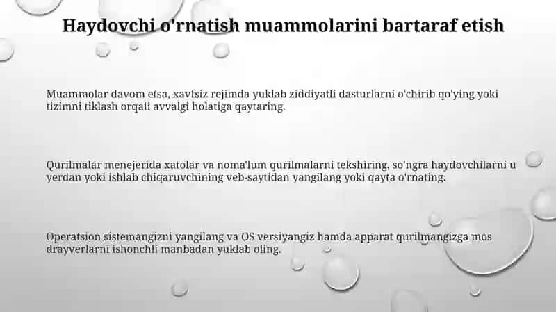 Drayverlarni kompyuterga qanday oʻrnatadi 3