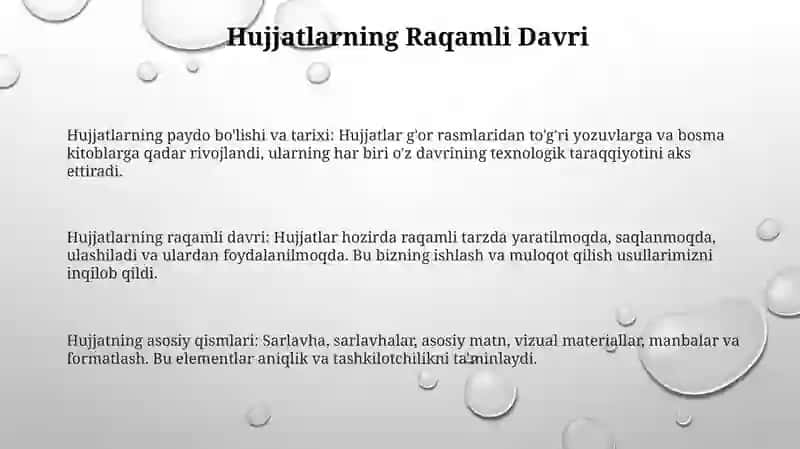 Hujjatlarning Paydo Bo'lishi va Tarixi 3