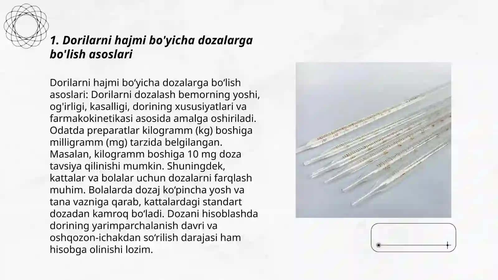 Dorilarni hajmi bo'yicha dozalarga bo'lish 3