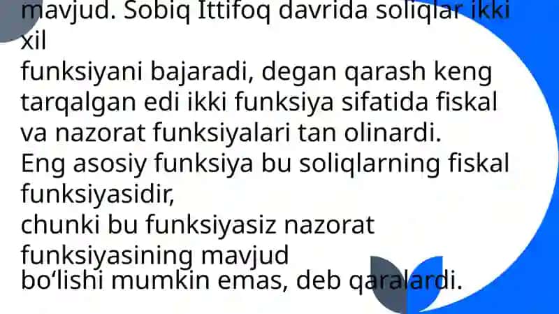 Soliqlarning funksiyalari va ularni takomilashtirish yo'llari 3