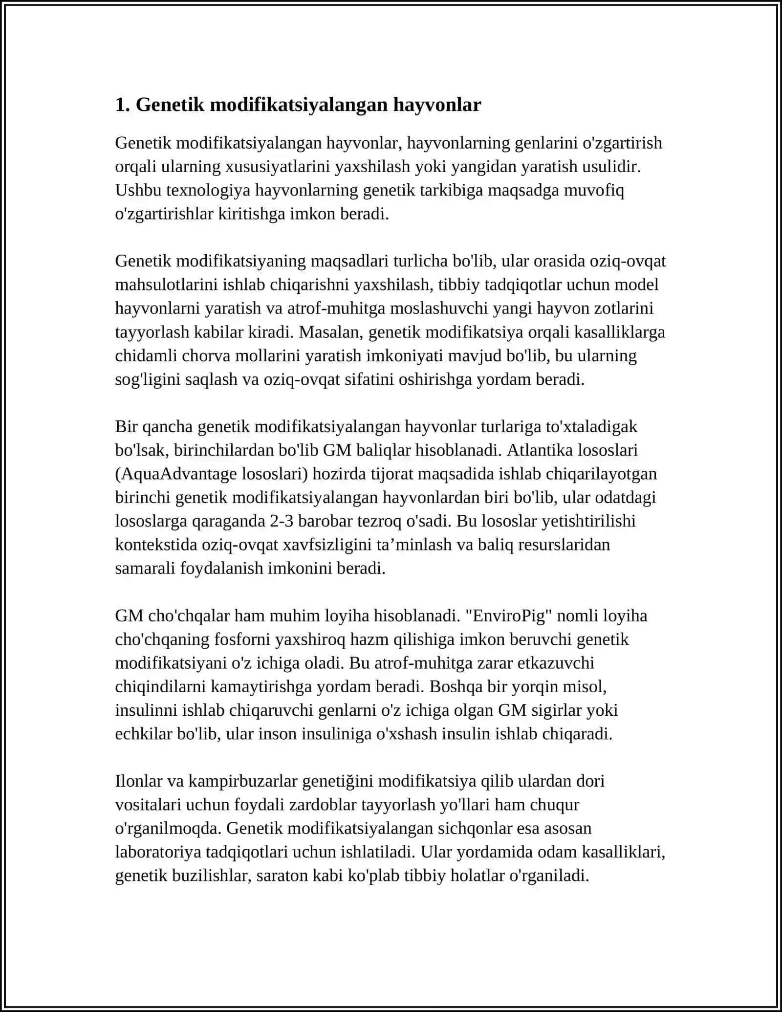 TRANSGEN HAYVONLAR 3