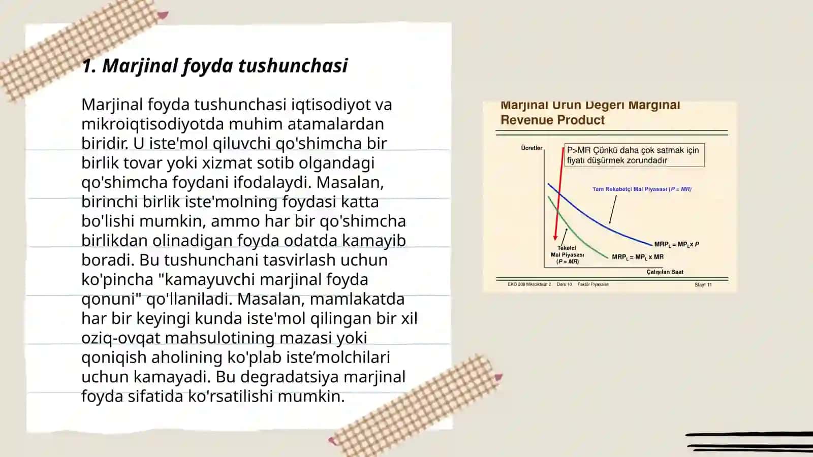 Marjinal foyda tahlili 3