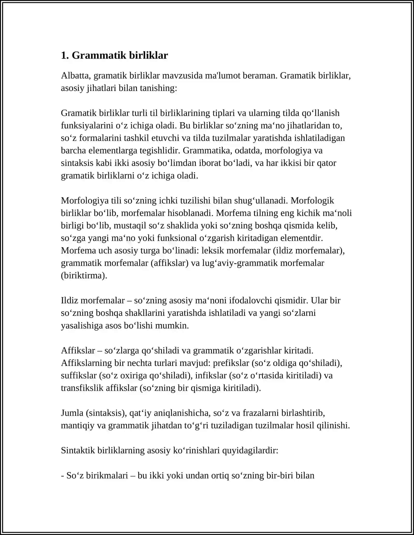REFERAT - GRAMMATIKANING TARKIBIY QISMLARI 3