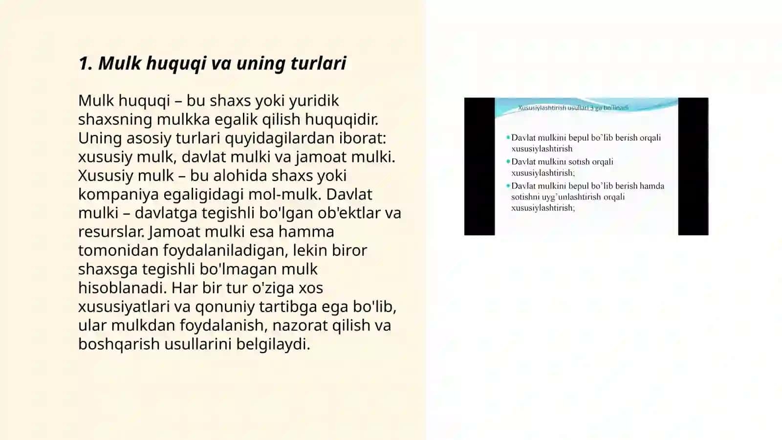 Mulkchilik munosabatlari 3