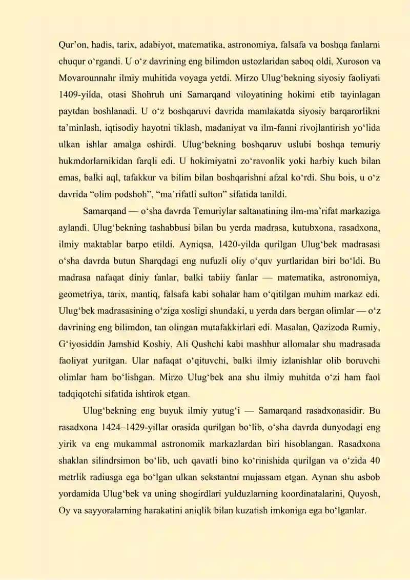 Mirzo Ulug’bek davlat arbobi va buyuk olim 3