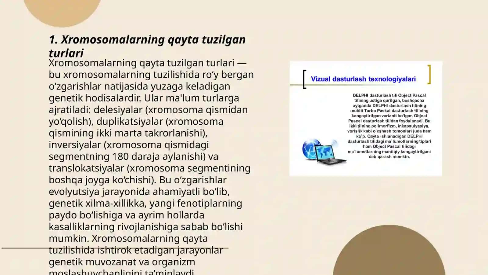 Xromosomalarning qayta tuzilgan turlari 3