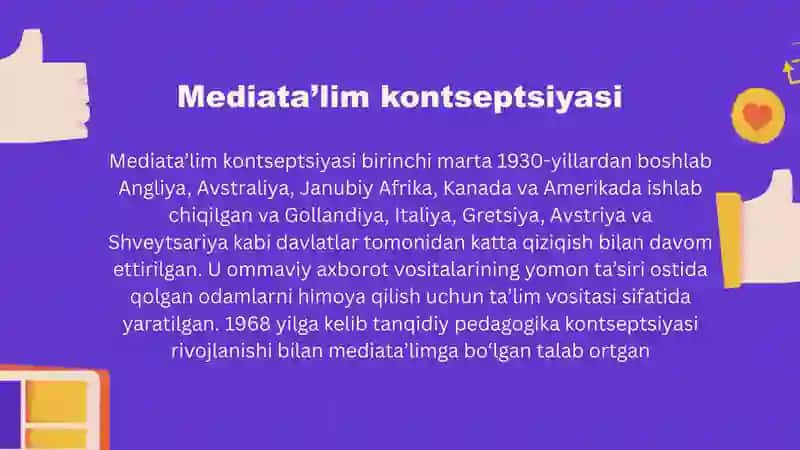 Mediata’lim tarixi, predmeti va tushunchasi 3