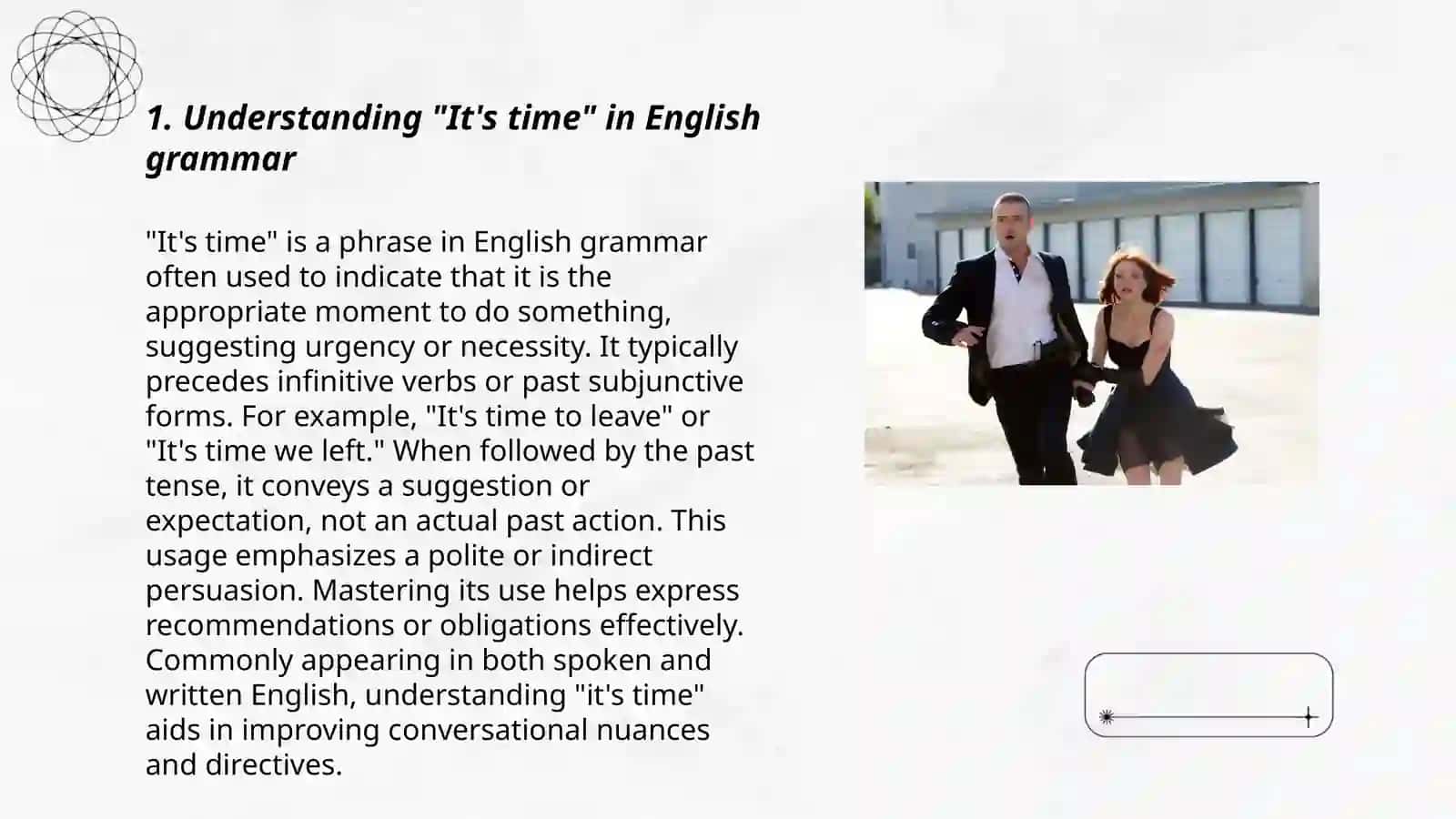 Unreal time and subjunctives:it's time,high time 3