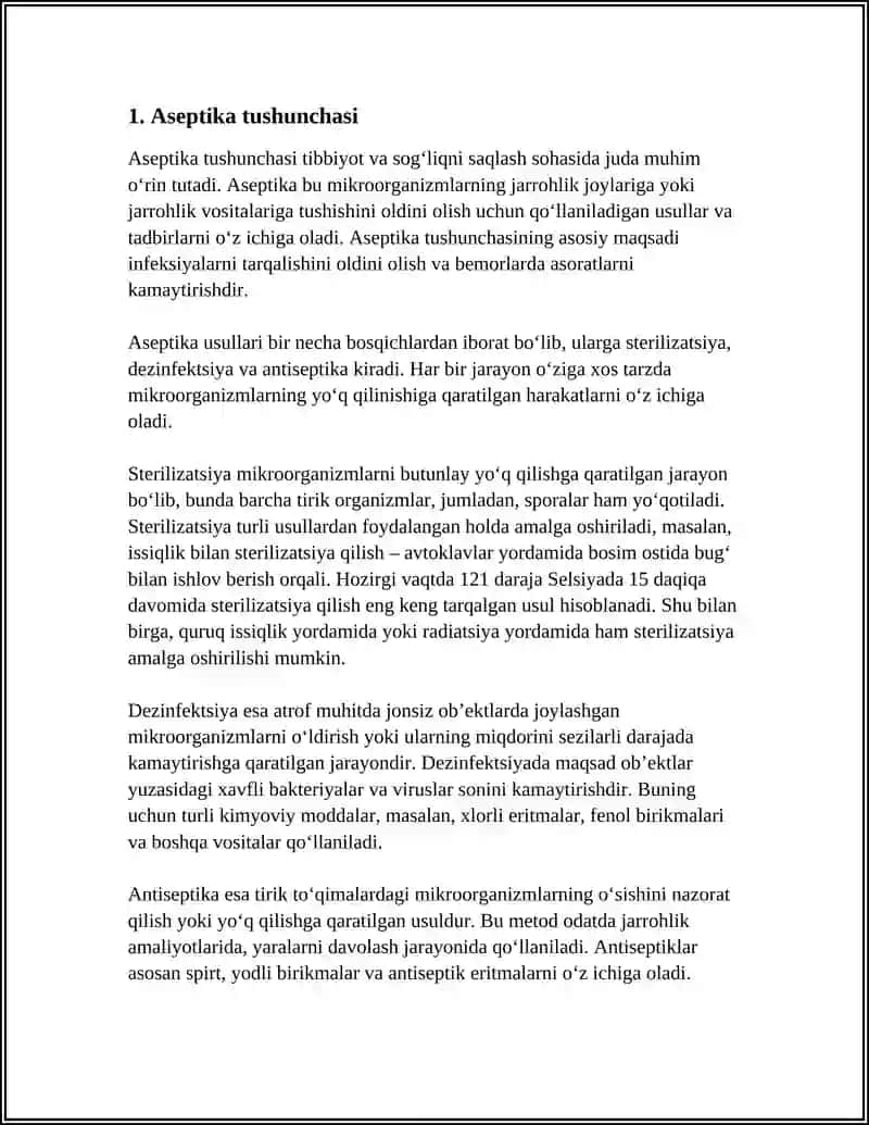 ASEPTIKA ANTISEPTIKA ETIKA VA DIANTOLOGIYA 3