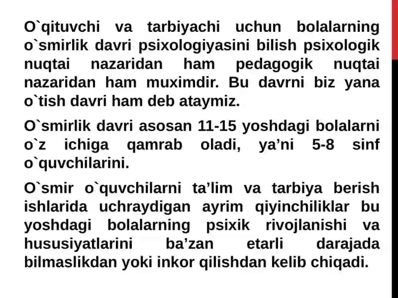 Oʻsmirlik davri psixologiyasi 3