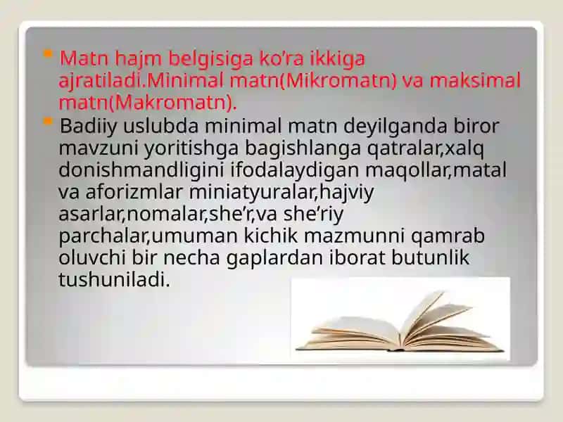 Matn va uning turlari 3