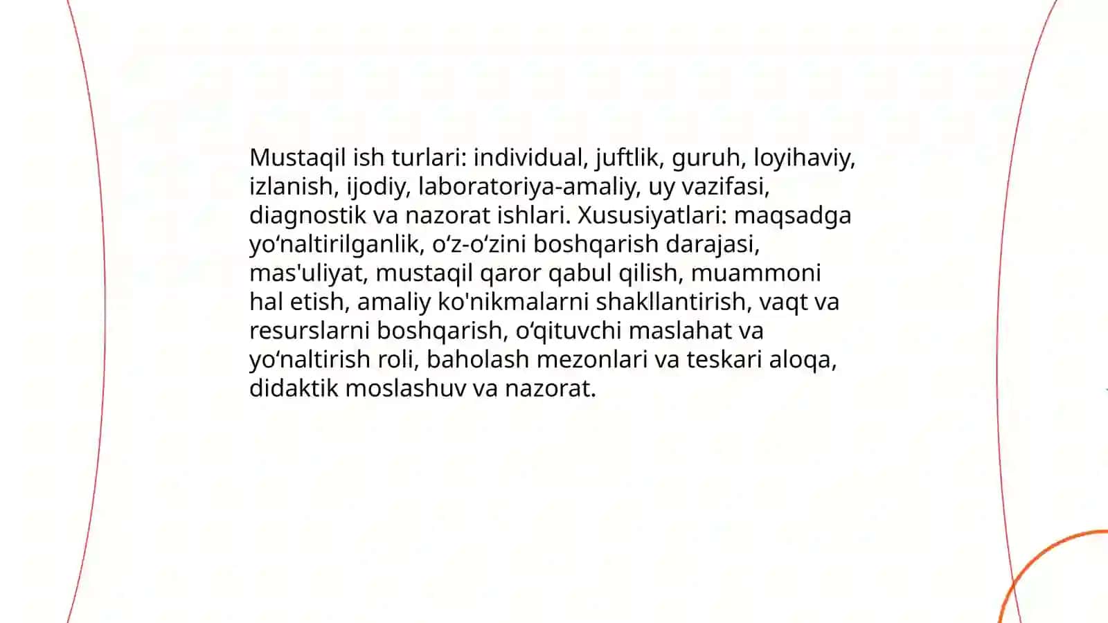 O‘quvchilarning mustaqil ishlarini tashkil etish 3