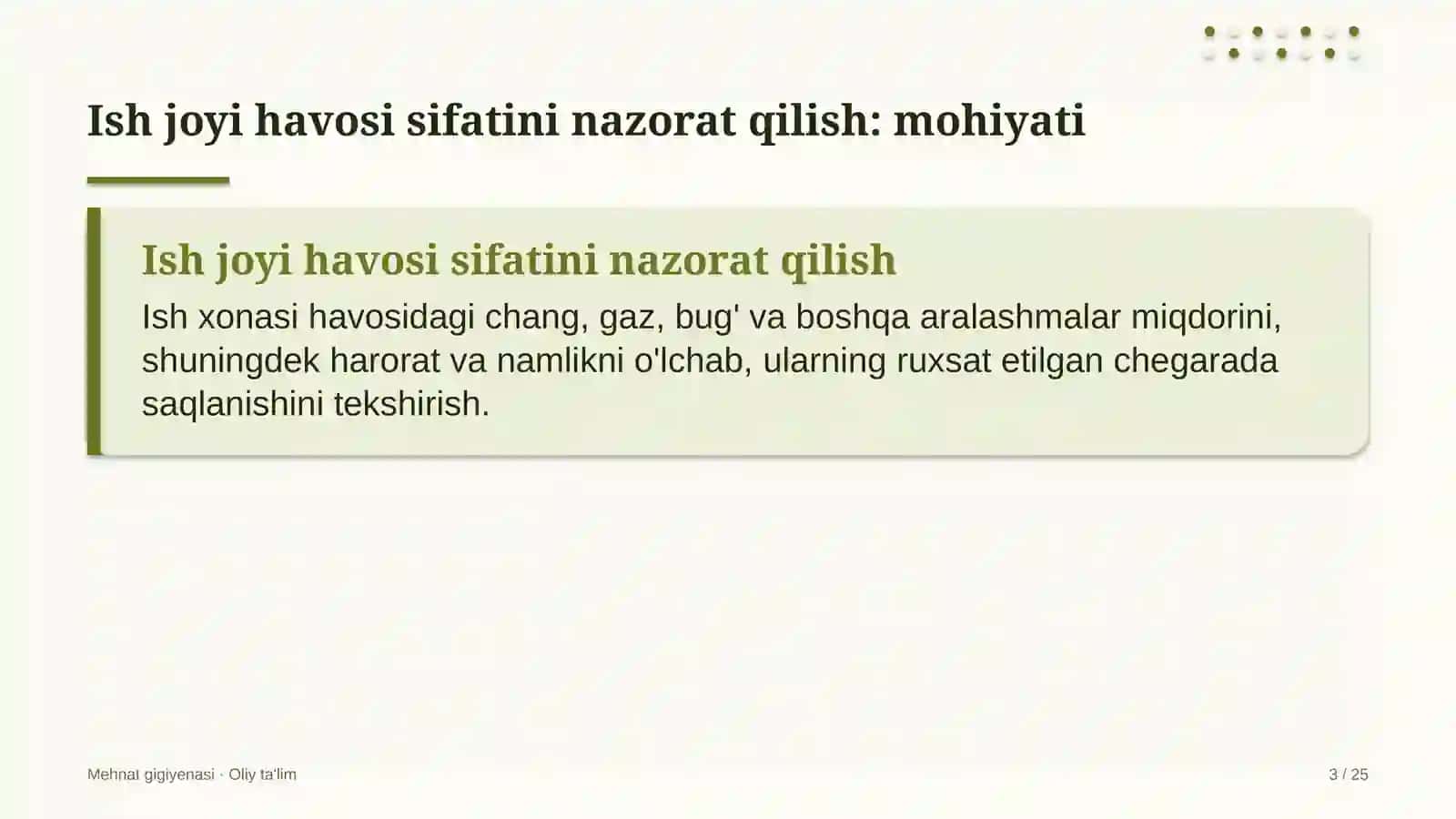 etnoturizmda ish joyi havosini sifat jihatidan nazorat qilish 3502 3