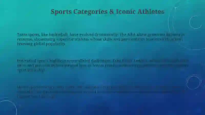 Types of sports and famous athletes 3