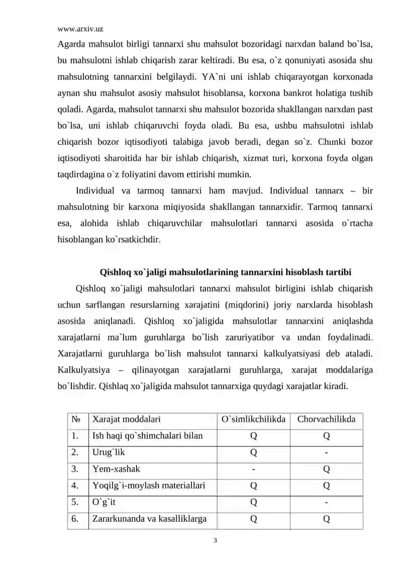 Tannarx tushinchasi, uning moxiyati 3
