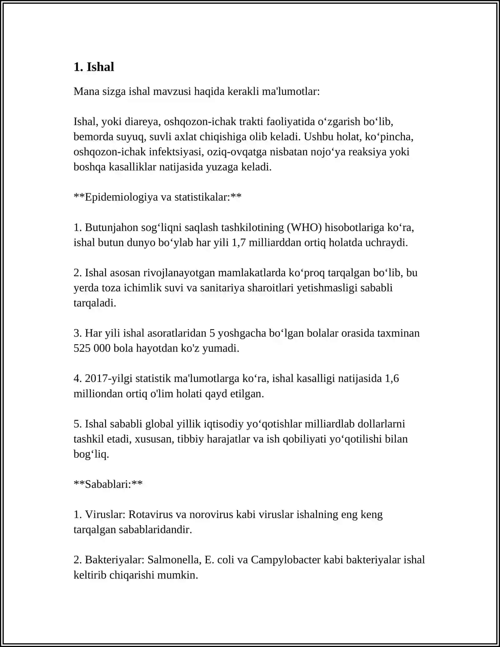 Ishal mavzusi haqida ma'lumotlar 3