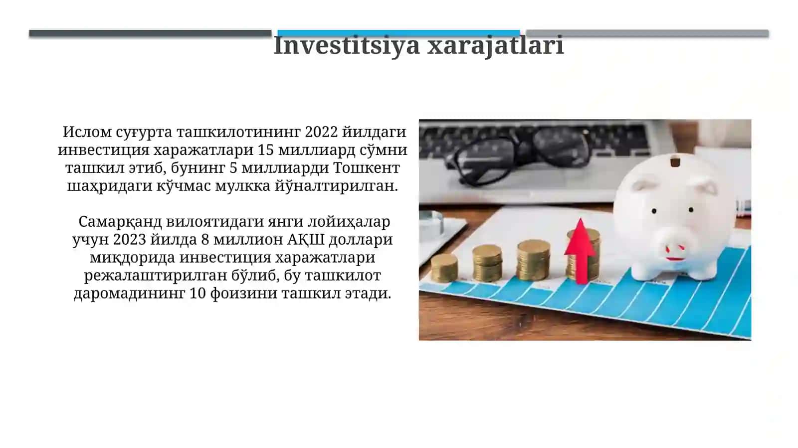 Islom sugʻurta tashkiloti daromadlari va xarajatlari 3