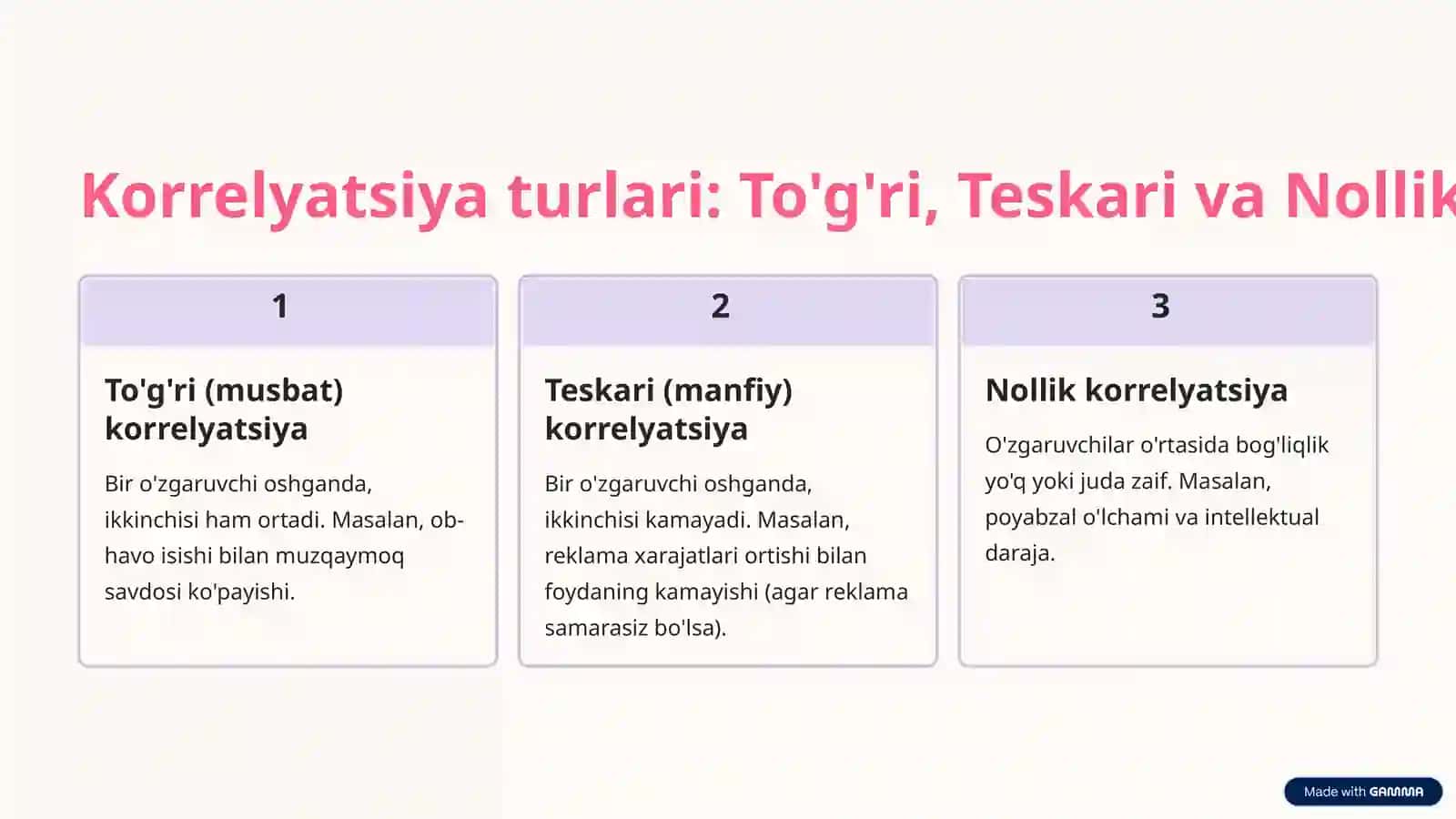 Juft Korrelyatsion Bog'lanish: Tushuncha va Amaliyot 3