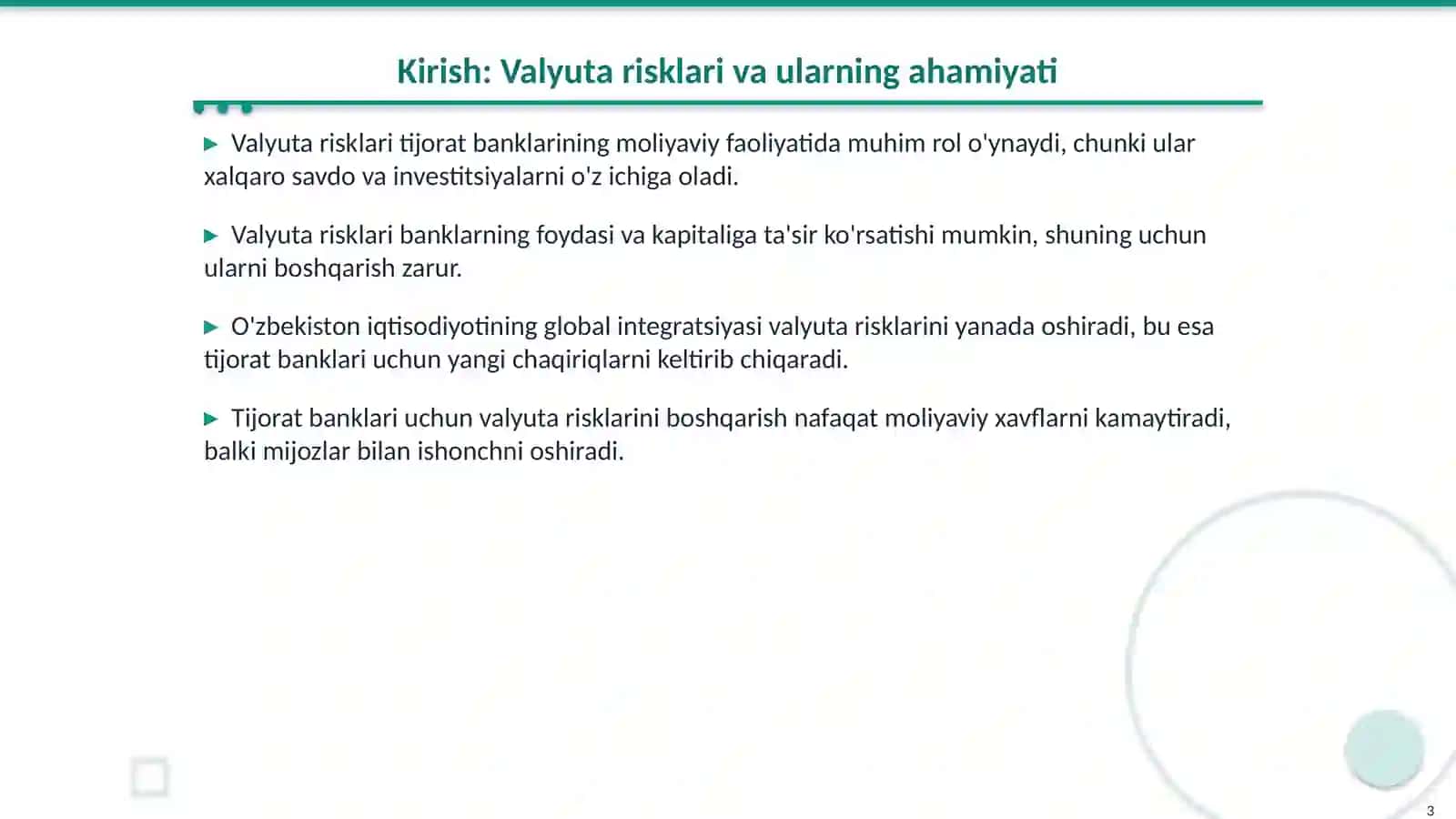 Tijorat banklarida valyuta risklarini boshqarish usullari 3