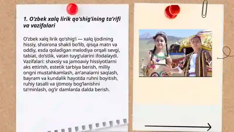 Oʻzbek xalq lirikasi janrlari 3