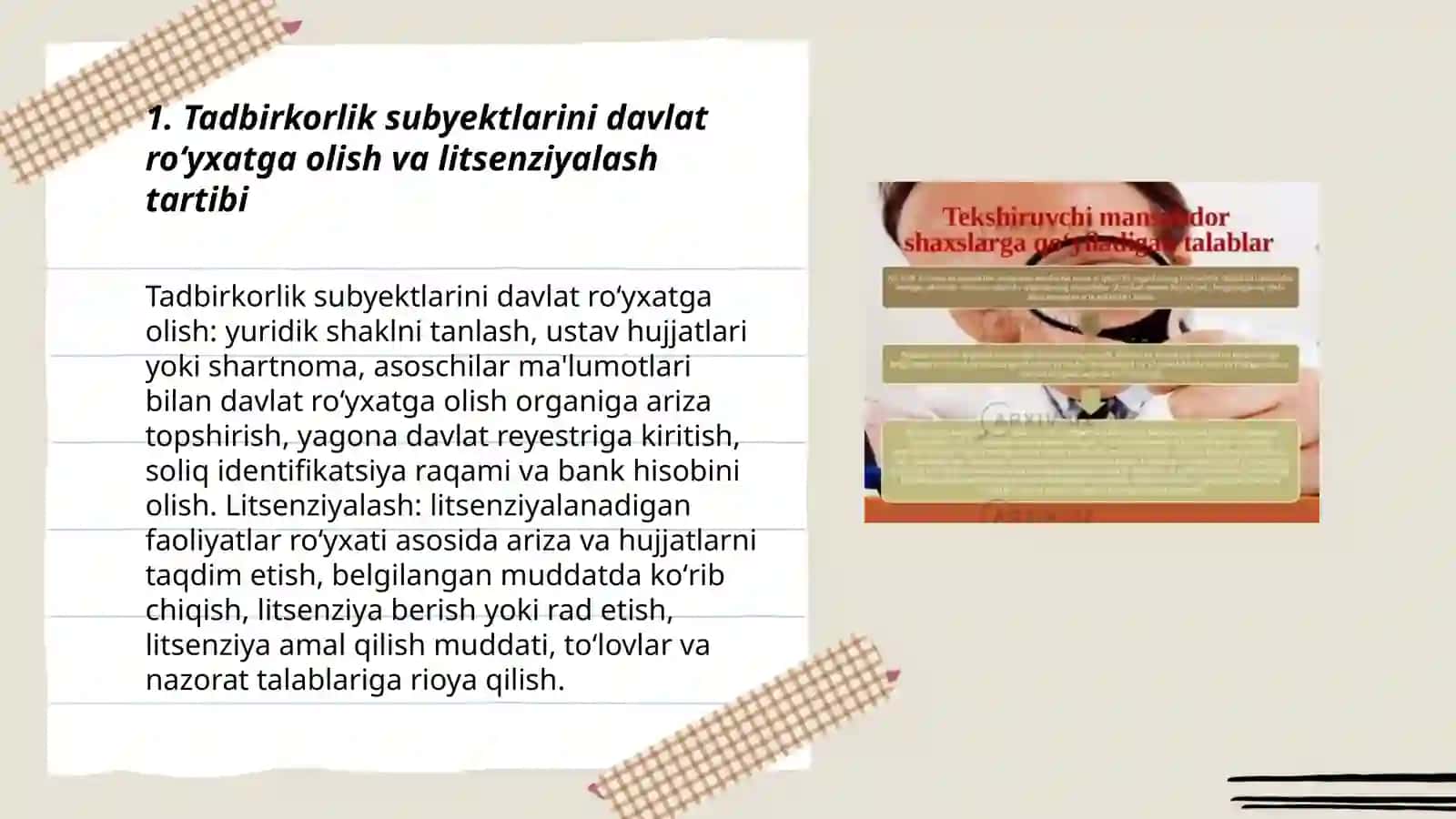 Tadbirkorlik faoliyatini davlat tomonidan tartibga solish va boshqarish 3