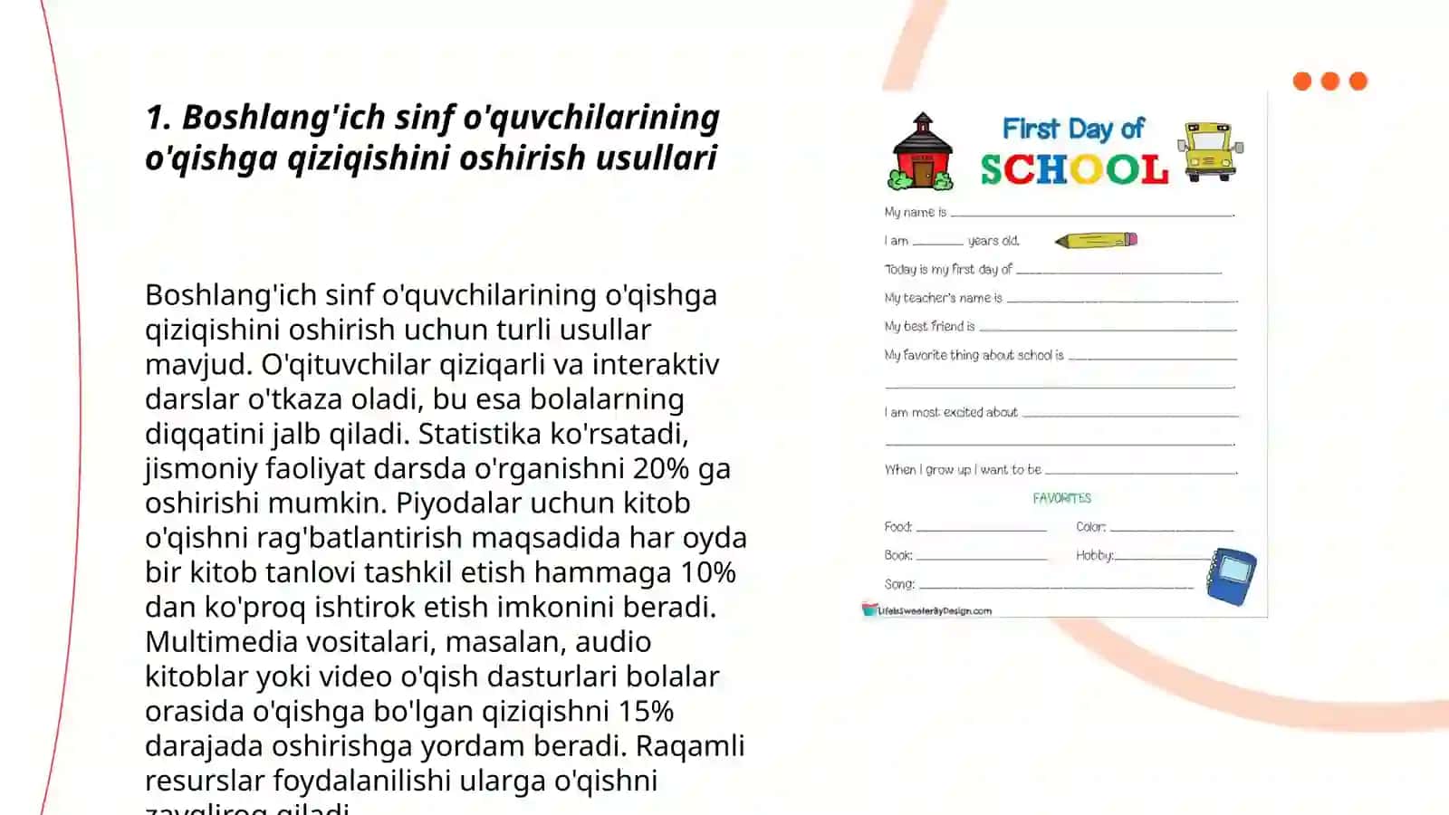 Boshlang'ich sinf o'quvchilarining faolligi metodikasi 3