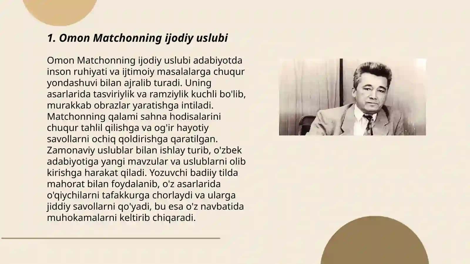 Omon Matchonning ijodiy uslubi 3