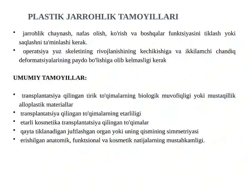 Mahalliy plastik jarrohlik 3